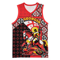 Personalized Georgia Basketball Jersey Saint George Dragon Slayer Folk Pattern