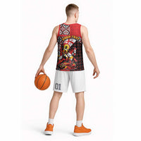 Personalized Georgia Basketball Jersey Saint George Dragon Slayer Folk Pattern