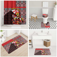 Personalized Georgia Bathroom Set Saint George Dragon Slayer Folk Pattern