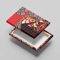Personalized Georgia Canvas Wall Art Saint George Dragon Slayer Folk Pattern