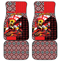 Personalized Georgia Car Mats Saint George Dragon Slayer Folk Pattern