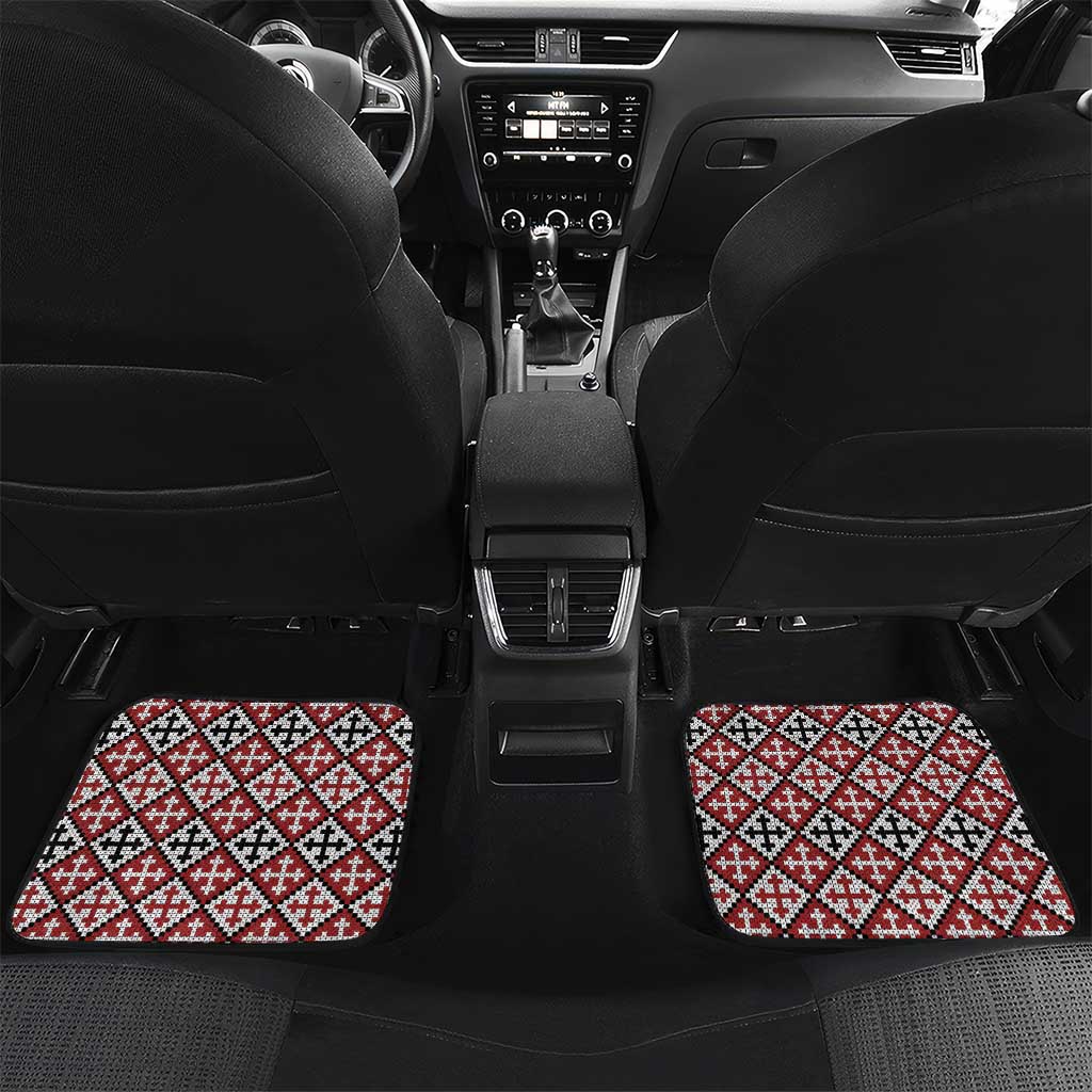 Personalized Georgia Car Mats Saint George Dragon Slayer Folk Pattern