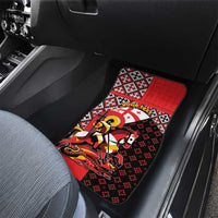 Personalized Georgia Car Mats Saint George Dragon Slayer Folk Pattern