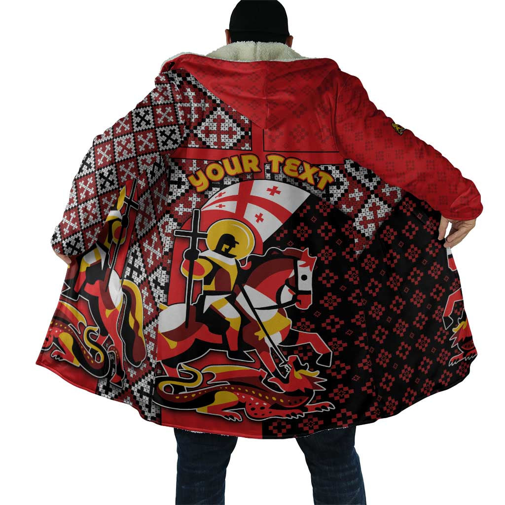 Personalized Georgia Cloak Saint George Dragon Slayer Folk Pattern
