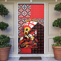 Personalized Georgia Door Cover Saint George Dragon Slayer Folk Pattern
