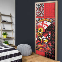 Personalized Georgia Door Cover Saint George Dragon Slayer Folk Pattern