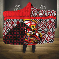 Personalized Georgia Hooded Blanket Saint George Dragon Slayer Folk Pattern
