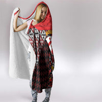 Personalized Georgia Hooded Blanket Saint George Dragon Slayer Folk Pattern