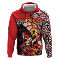 Personalized Georgia Hoodie Saint George Dragon Slayer Folk Pattern
