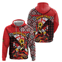 Personalized Georgia Hoodie Saint George Dragon Slayer Folk Pattern