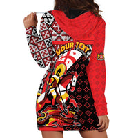Personalized Georgia Hoodie Dress Saint George Dragon Slayer Folk Pattern