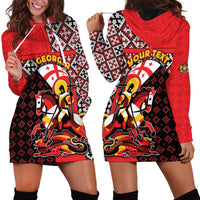 Personalized Georgia Hoodie Dress Saint George Dragon Slayer Folk Pattern