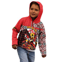 Personalized Georgia Kid Hoodie Saint George Dragon Slayer Folk Pattern