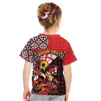 Personalized Georgia Kid T Shirt Saint George Dragon Slayer Folk Pattern