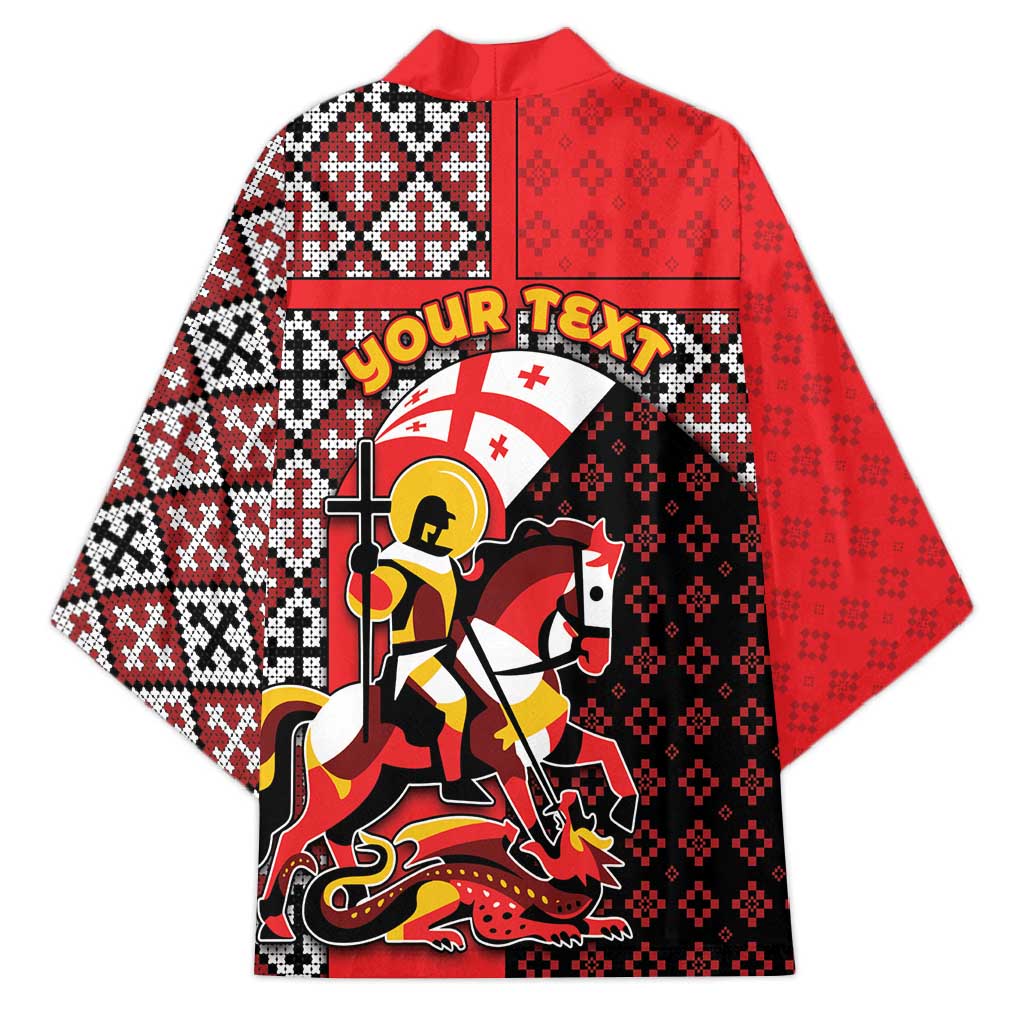 Personalized Georgia Kimono Saint George Dragon Slayer Folk Pattern