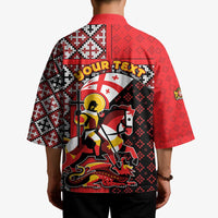 Personalized Georgia Kimono Saint George Dragon Slayer Folk Pattern