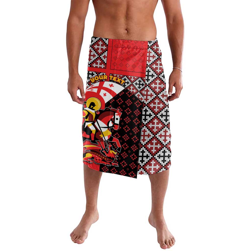 Personalized Georgia Lavalava Saint George Dragon Slayer Folk Pattern