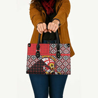 Personalized Georgia Leather Bag Saint George Dragon Slayer Folk Pattern
