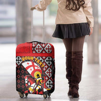 Personalized Georgia Luggage Cover Saint George Dragon Slayer Folk Pattern