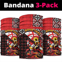 Personalized Georgia Neck Gaiter Saint George Dragon Slayer Folk Pattern
