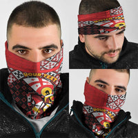 Personalized Georgia Neck Gaiter Saint George Dragon Slayer Folk Pattern