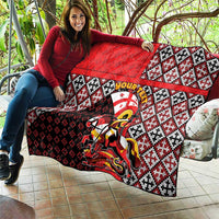 Personalized Georgia Quilt Saint George Dragon Slayer Folk Pattern
