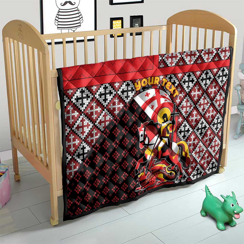 Personalized Georgia Quilt Saint George Dragon Slayer Folk Pattern
