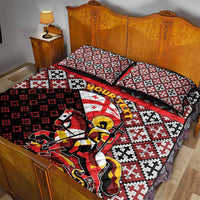 Personalized Georgia Quilt Bed Set Saint George Dragon Slayer Folk Pattern