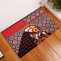 Personalized Georgia Rubber Doormat Saint George Dragon Slayer Folk Pattern