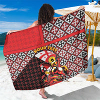 Personalized Georgia Sarong Saint George Dragon Slayer Folk Pattern