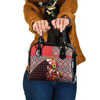 Personalized Georgia Shoulder Handbag Saint George Dragon Slayer Folk Pattern