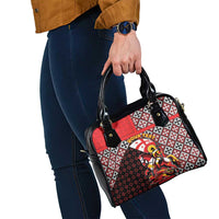 Personalized Georgia Shoulder Handbag Saint George Dragon Slayer Folk Pattern