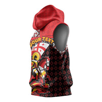 Personalized Georgia Sleeveless Hoodie Saint George Dragon Slayer Folk Pattern