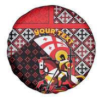 Personalized Georgia Spare Tire Cover Saint George Dragon Slayer Folk Pattern