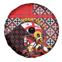 Personalized Georgia Spare Tire Cover Saint George Dragon Slayer Folk Pattern