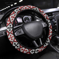 Georgia Steering Wheel Cover Saint George Dragon Slayer Folk Pattern