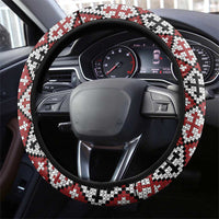 Georgia Steering Wheel Cover Saint George Dragon Slayer Folk Pattern