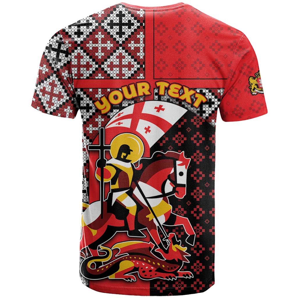 Personalized Georgia T Shirt Saint George Dragon Slayer Folk Pattern