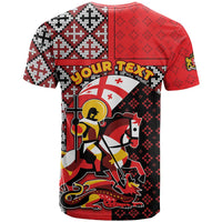 Personalized Georgia T Shirt Saint George Dragon Slayer Folk Pattern