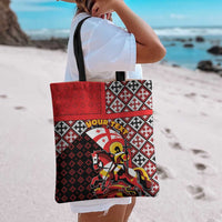 Personalized Georgia Tote Bag Saint George Dragon Slayer Folk Pattern