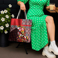 Personalized Georgia Tote Bag Saint George Dragon Slayer Folk Pattern