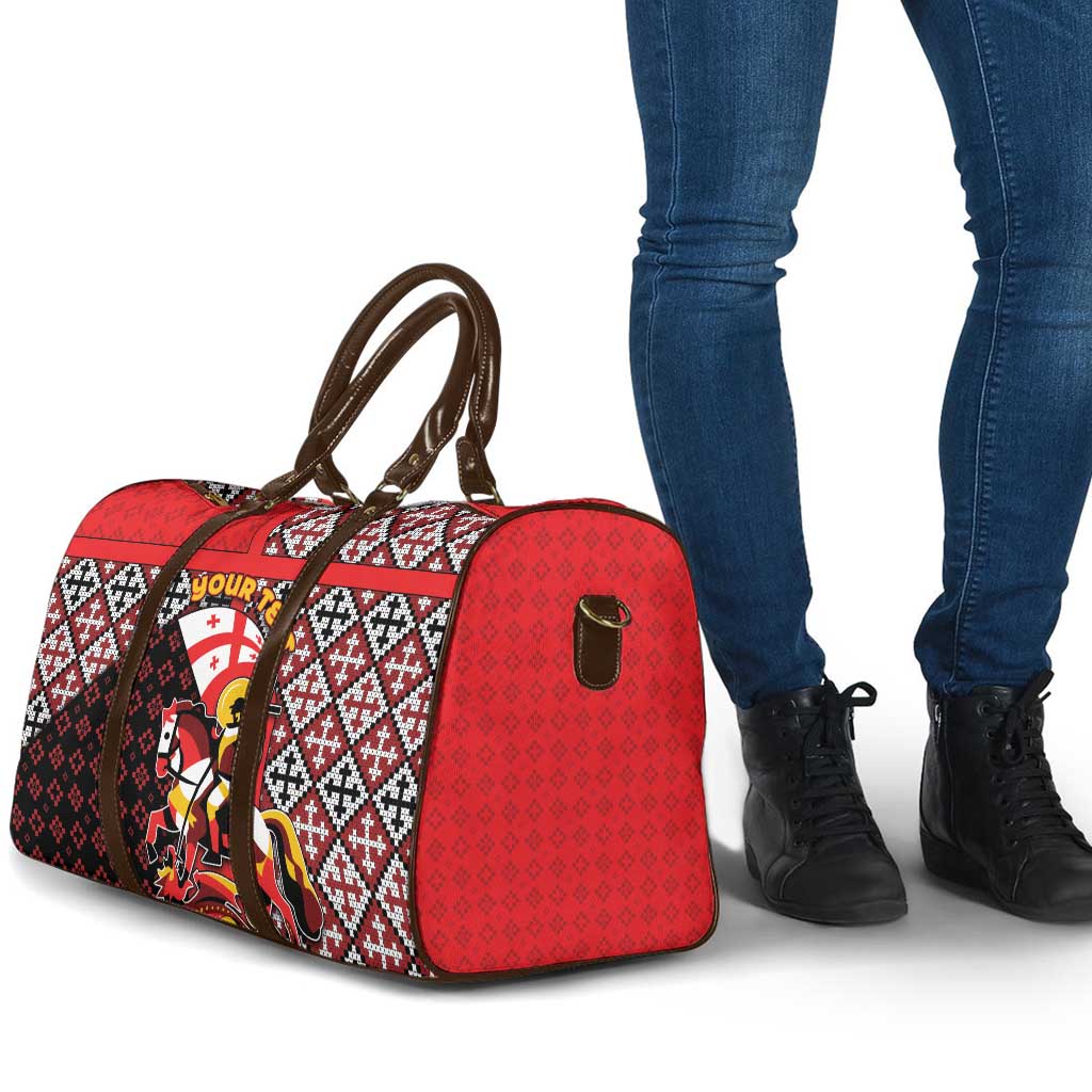 Personalized Georgia Travel Bag Saint George Dragon Slayer Folk Pattern