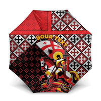 Personalized Georgia Umbrella Saint George Dragon Slayer Folk Pattern