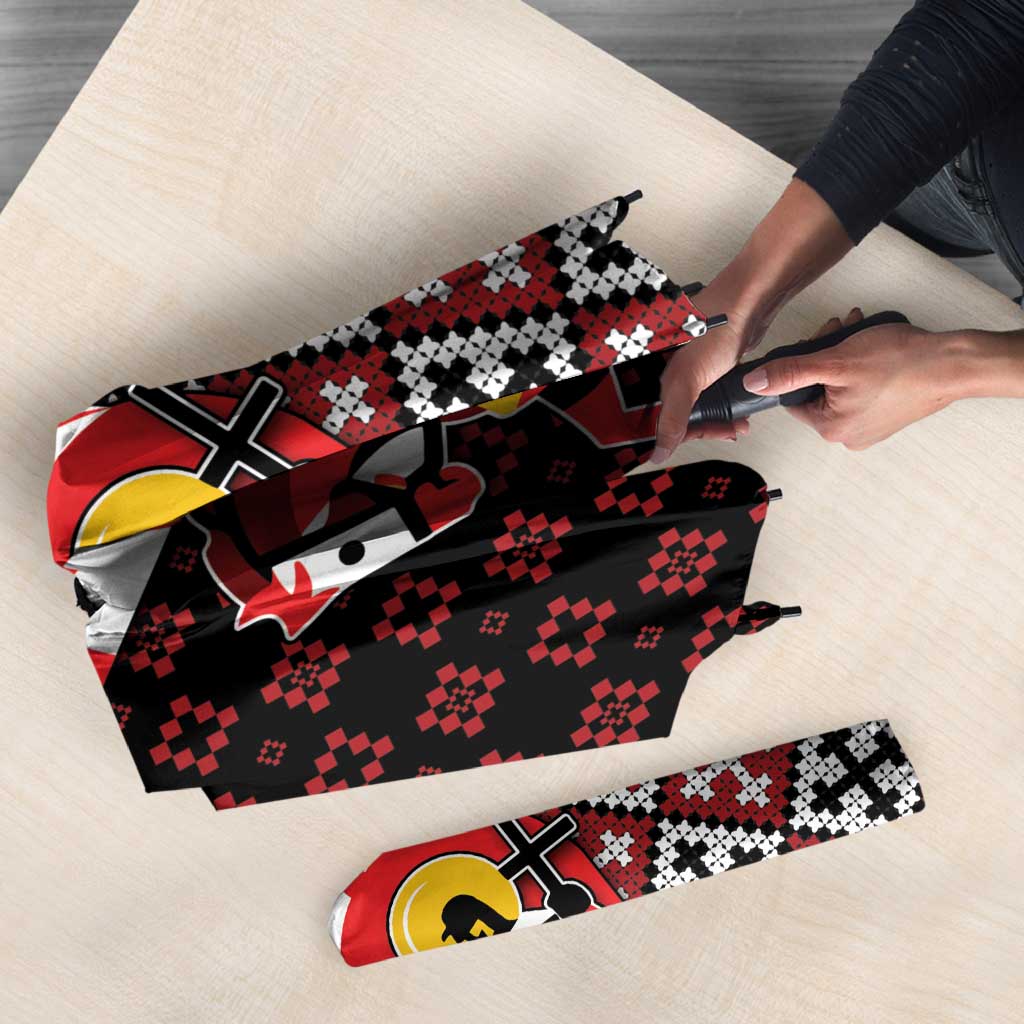 Personalized Georgia Umbrella Saint George Dragon Slayer Folk Pattern