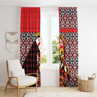 Personalized Georgia Window Curtain Saint George Dragon Slayer Folk Pattern