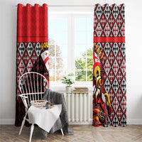 Personalized Georgia Window Curtain Saint George Dragon Slayer Folk Pattern
