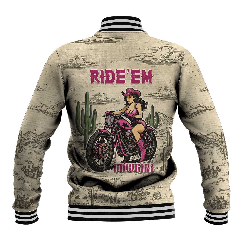 Cowgirl Baseball Jacket Running Wild Ride Or Die