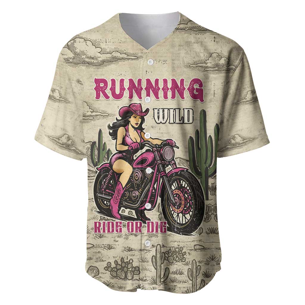 Cowgirl Baseball Jersey Running Wild Ride Or Die