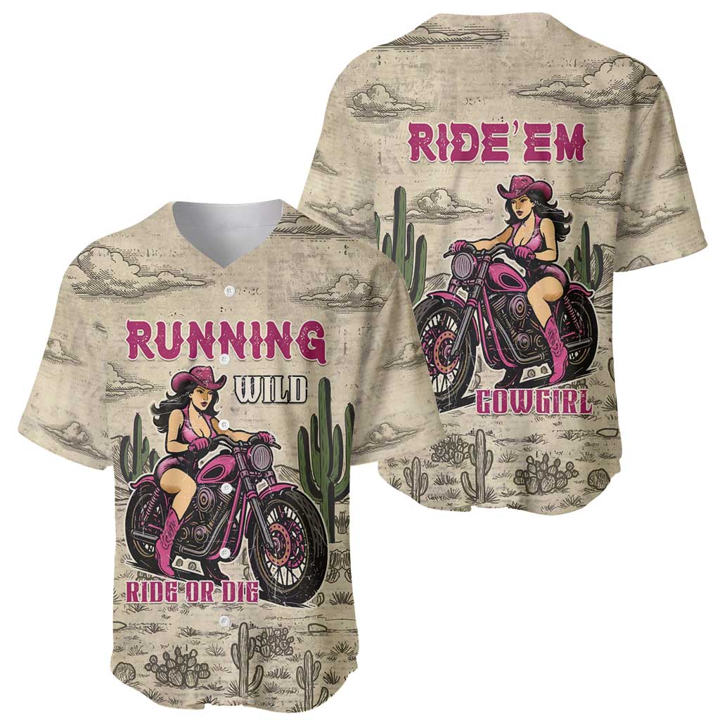 Cowgirl Baseball Jersey Running Wild Ride Or Die