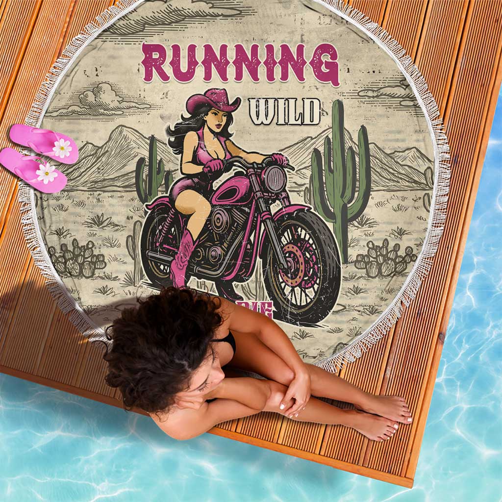 Cowgirl Beach Blanket Running Wild Ride Or Die